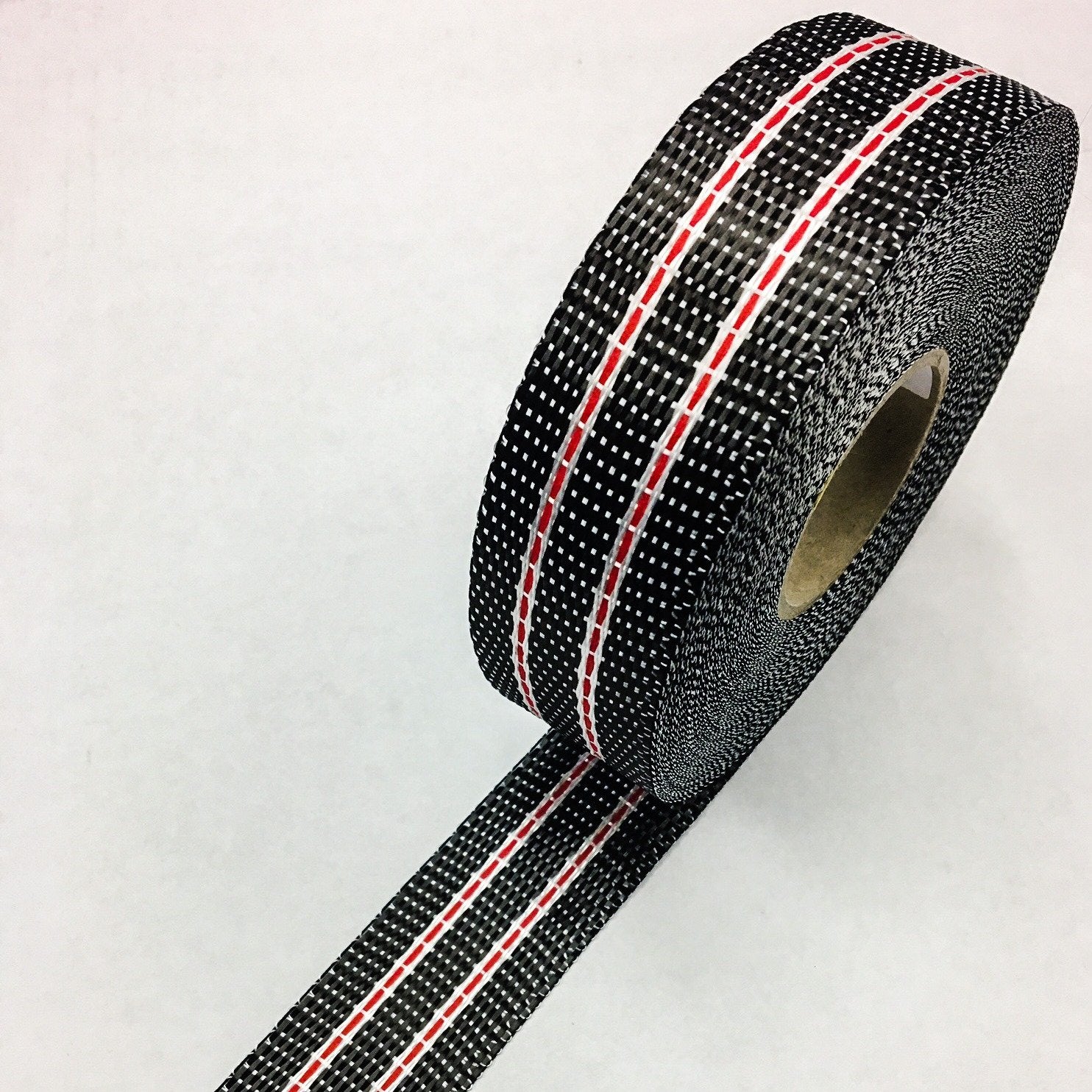 Carbon Uni 40mm 2 Stripe Tape With Red Insert