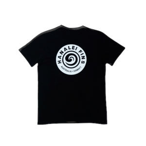 Hanalei Circle Logo Tee Black/White