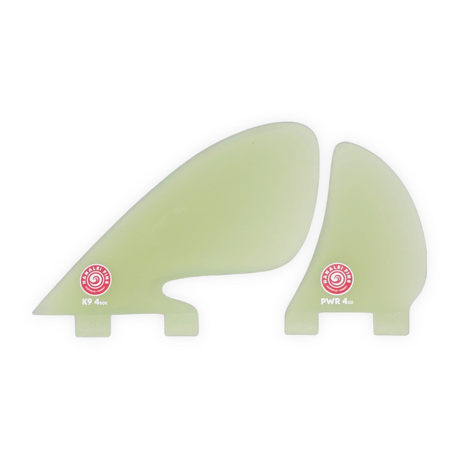 Hanalei CNC Range K9/Pwr Quad Fin Set Dual Tab Base - Volan colour