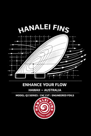 Hanalei "Q2" Tee Black
