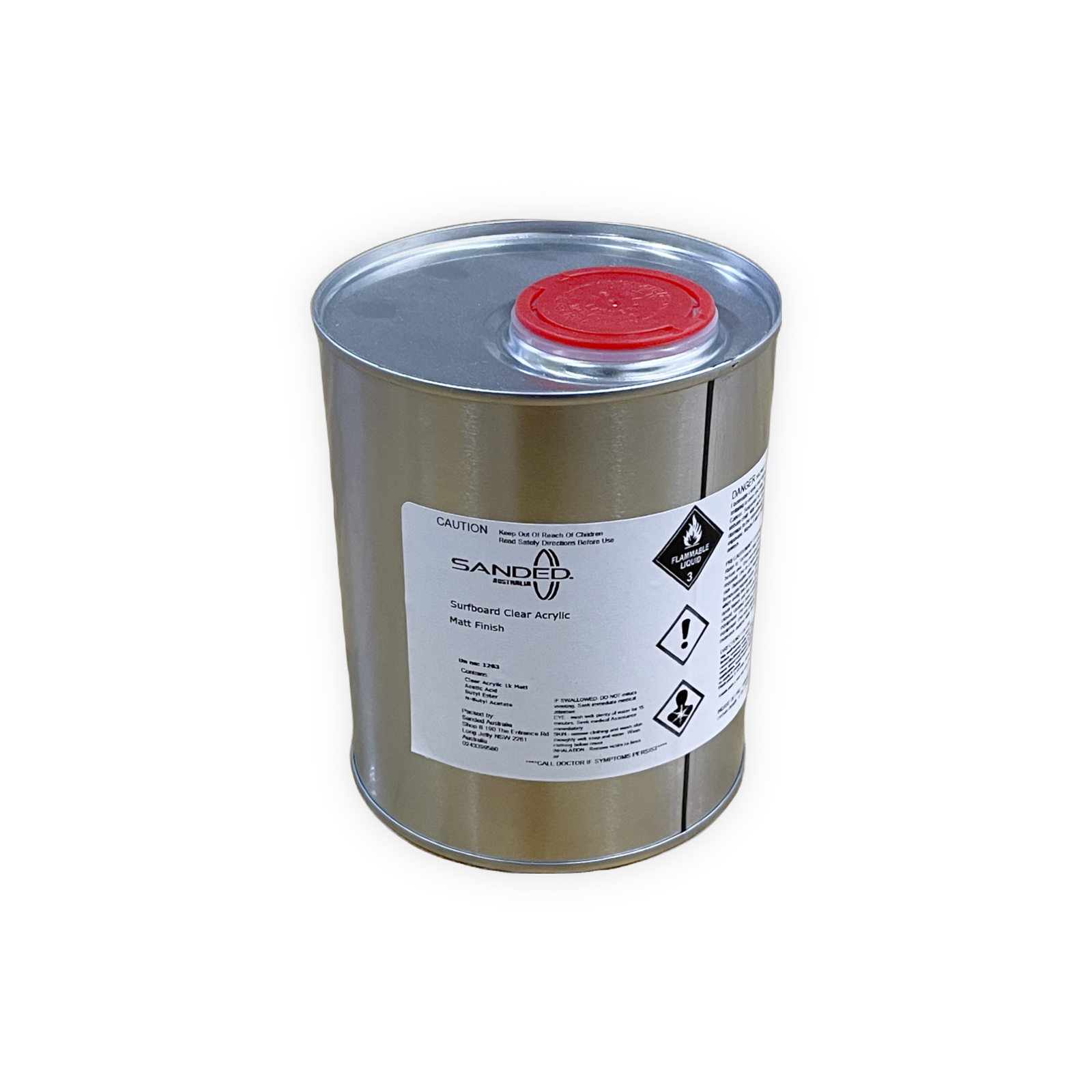 Sanded Clear Acrylic for Spray Guns