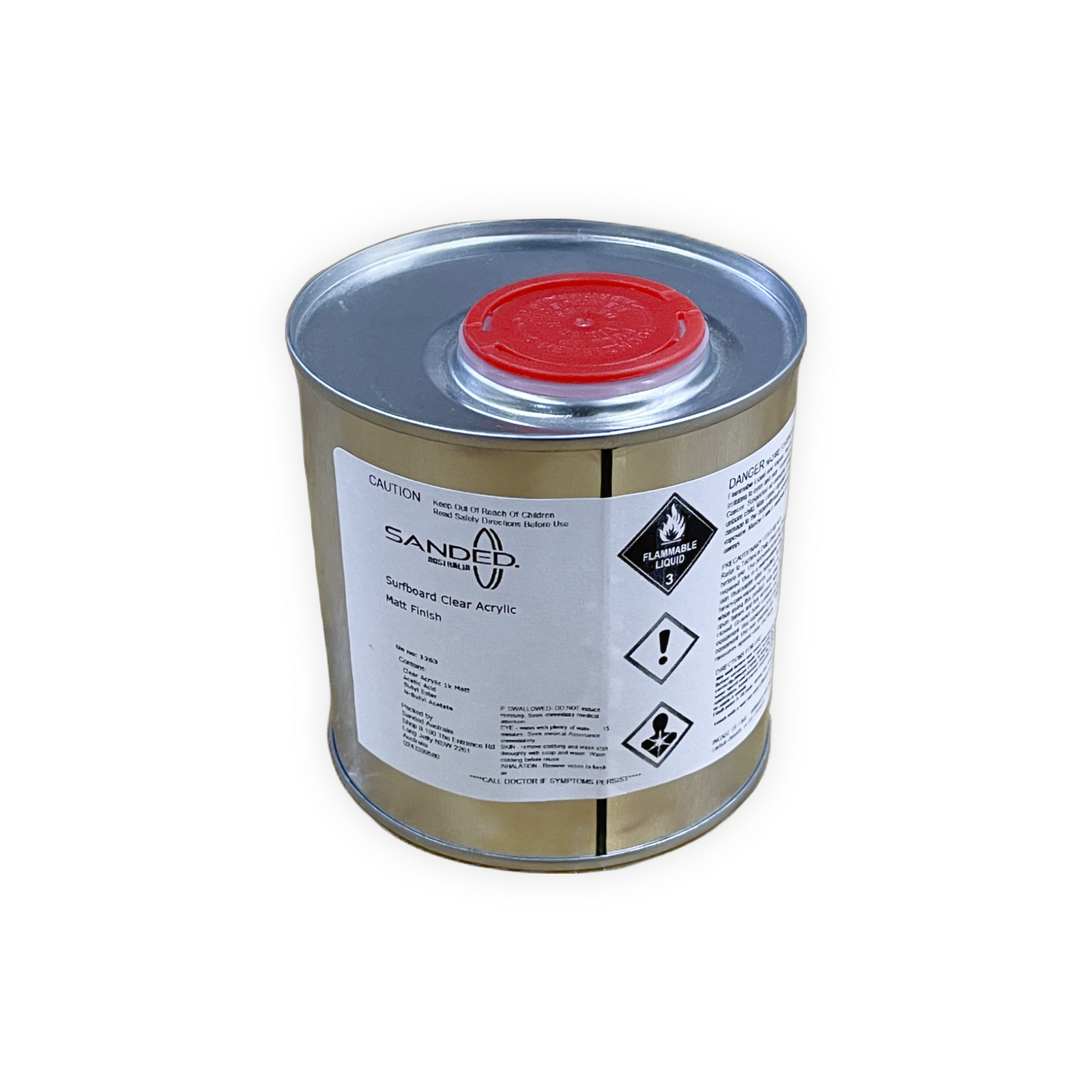 Sanded Clear Acrylic for Spray Guns