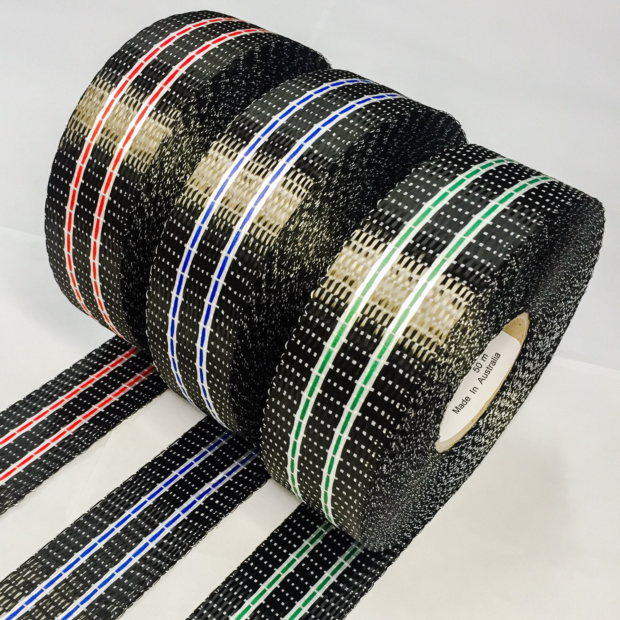 Carbon Uni 40mm 2 Stripe Tape With Red Insert