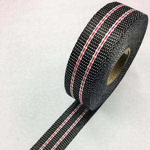 Carbon Uni 40mm 2 Stripe Tape With Red Insert