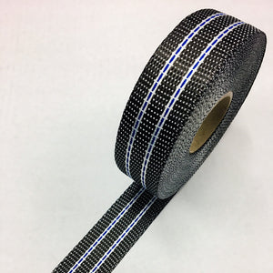 Carbon Uni 40mm 2 Stripe Tape With Red Insert