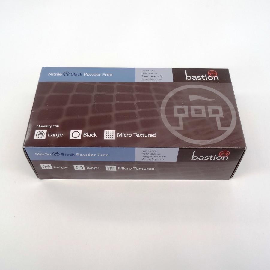 Bastion Gloves - Nitrile Powder Free - Black
