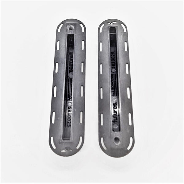 Black future fin boxes and white futures fin system box - Sanded Australia