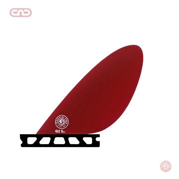 Q2 500 Twin Set サーフボードフィン レッド Hanalei Q2 500 Twin Fin Set Futures Base CNC Range - Sanded