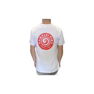 Hanalei Circle Logo Tee White/Red