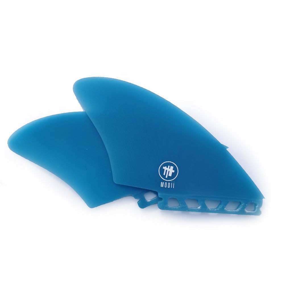 Modii Twin Fin Keels - Transparent Blue