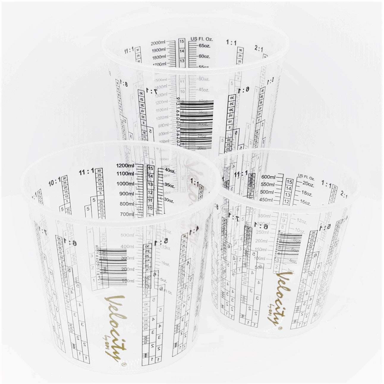 Resin Mixing Cups With Ratios and Measurements