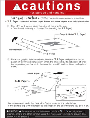 SLR Decal Rice Paper - Backed paper to go through home printer