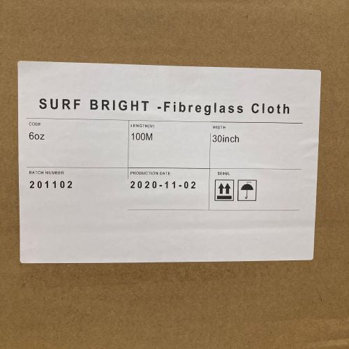 Surfbright Fibreglass Eglass Imported cloth 6oz 30 Inch Wide -30M or 100M Roll