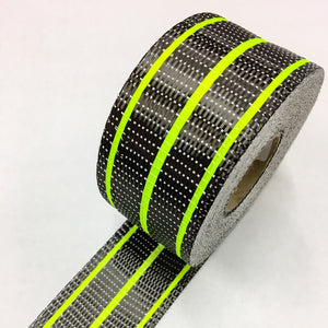 Carbon Uni 3 Stripe Rail Tape With Yellow Insert